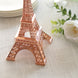 10" Rose Gold Metal Eiffel Tower Table Centerpiece, Decorative Cake Topper