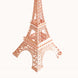 10" Rose Gold Metal Eiffel Tower Table Centerpiece, Decorative Cake Topper