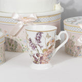 Blush Floral Design Bridal Shower Gift Set, 2 Pack Porcelain Tea Cups