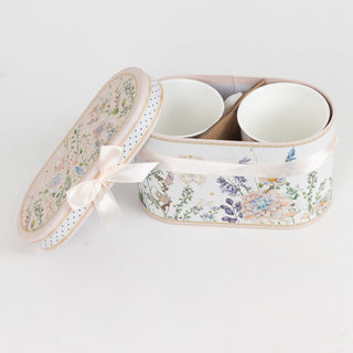 Elevate Your Beverage Experience with White Blush Floral Porcelain Mugs