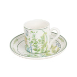 Greenery Theme Bridal Shower Gift Set, Set of 2 Porcelain Espresso Cups and Saucers with Box#whtbkgd