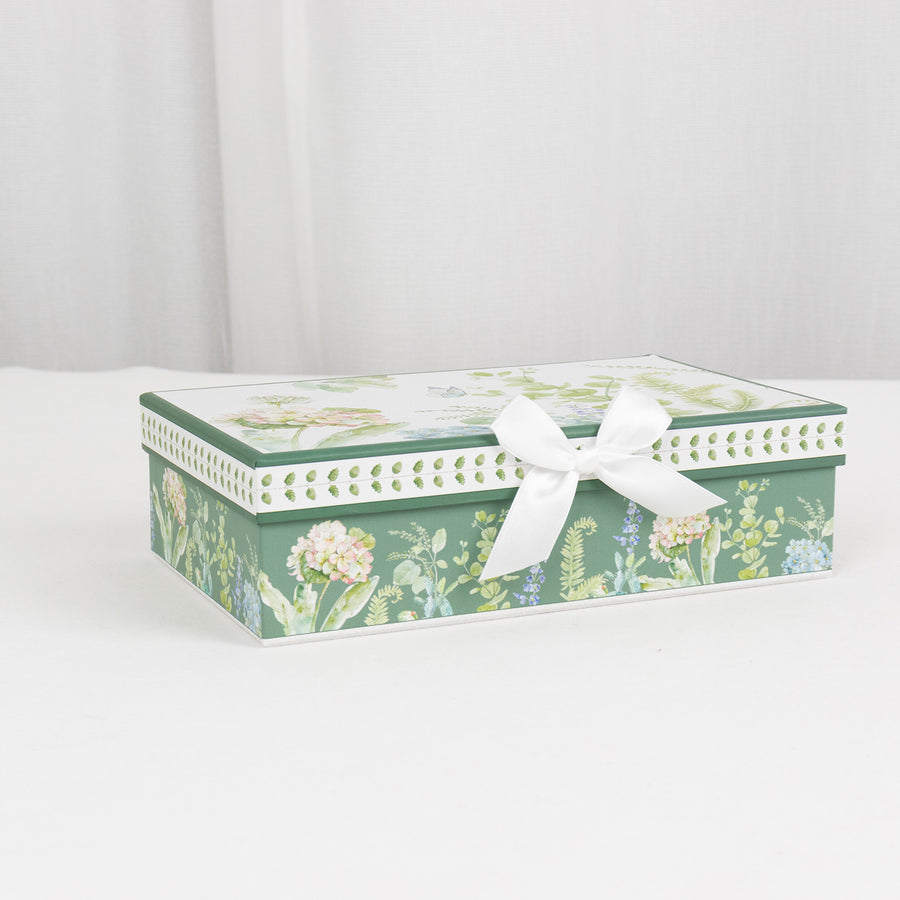 Greenery Theme Bridal Shower Gift Set, Set of 2 Porcelain Espresso Cups and Saucers with Box