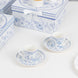 White Blue Chinoiserie Bridal Shower Gift Set, Set of 2 Porcelain Espresso Cups and Saucers