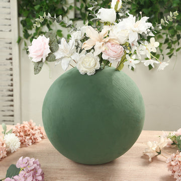 14" Green DIY Flower Arrangements Craft Foam Ball, Smooth Floral Foam Ball