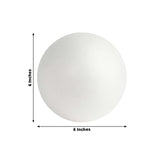 6 Pack | 6inch White StyroFoam Foam Balls For Arts, Crafts and DIY