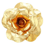 4 Pack | 12inch Large Metallic Gold Real Touch Artificial Foam DIY Craft Roses#whtbkgd