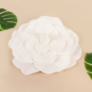 Create Stunning Crafts with Large White Real Touch Artificial Foam DIY Craft Roses