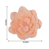 4 Pack | 12inch Blush / Rose Gold Real-Like Soft Foam Craft Daisy Flower Heads