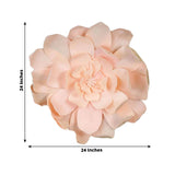 2 Pack | 24inch Blush / Rose Gold Real-Like Soft Foam Craft Daisy Flower Heads