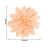 2 Pack | 24inch Blush / Rose Gold Real-Like Soft Foam Craft Daisy Flower Heads