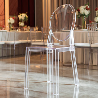 Clear Acrylic Ghost Chairs &ndash; Modern Banquet Seating for Timeless Gatherings