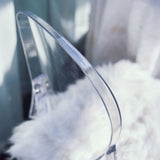 8-Pack Acrylic Ghost Chairs with Oval Back for Banquet Use Clear – Sleek Transparent Armless Accent