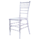 8 Pack Resin Chiavari Chairs Transparent and Stackable Clear - Sleek Armless Design#whtbkgd
