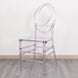 Stackable Clear Acrylic Phoenix Chiavari Ghost Chair, Transparent Resin Armless Oval Back