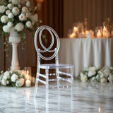 8-Pack Acrylic Stackable Ghost Chairs in Phoenix Chiavari Style Transparent Resin