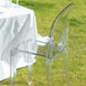 4 Pack Stackable Clear Acrylic Ghost Banquet Chairs with Oval Back, Fully Assembled Armless Event