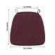 2inch Thick Burgundy Chiavari Chair Pad, Memory Foam Seat Cushion With Ties and Removable Cover
