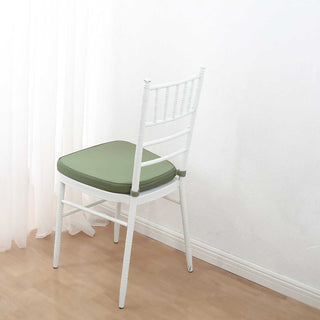 Enhance Your Event with the Dusty Sage Green Chiavari Chair Pad