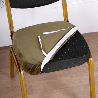 Enhance Your Event Decor with the Stretch Olive Green Dining Chair Seat Cover