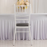 5 Pack Charcoal Gray Stretch Chiavari Chair Cushion Covers