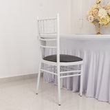 5 Pack Charcoal Gray Stretch Chiavari Chair Cushion Covers