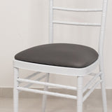 5 Pack Charcoal Gray Stretch Chiavari Chair Cushion Covers