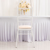 5 Pack Blush Stretch Chiavari Chair Cushion Covers, Spandex Fitted Dining Chair Seat Pad