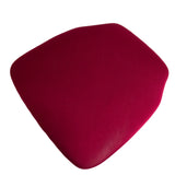 5 Pack Burgundy Stretch Chiavari Chair Cushion Covers, Spandex Fitted Dining Chair Seat Pad#whtbkgd