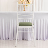 5 Pack Dusty Sage Green Stretch Chiavari Chair Cushion Covers