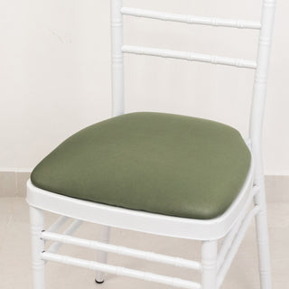 <h3 style="margin-left:0px;"><span style="background-color:transparent;color:#000000;">Elegant Dusty Sage Green Spandex Chiavari Chair Cushion Covers</span>