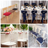 5 Pack Ivory Stretch Chiavari Chair Cushion Covers, Spandex Fitted Dining Chair Seat Pad