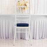 5 Pack Navy Blue Stretch Chiavari Chair Cushion Covers, Spandex Fitted Dining Chair Seat Pad