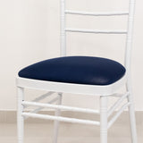 5 Pack Navy Blue Stretch Chiavari Chair Cushion Covers, Spandex Fitted Dining Chair Seat Pad