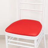 5 Pack Red Stretch Chiavari Chair Cushion Covers, Spandex Fitted Dining Chair Seat Pad