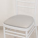 5 Pack Silver Stretch Chiavari Chair Cushion Covers, Spandex Fitted Dining Chair Seat Pad