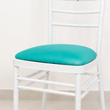 5 Pack Turquoise Stretch Chiavari Chair Cushion Covers, Spandex Fitted Dining Chair