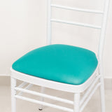 5 Pack Turquoise Stretch Chiavari Chair Cushion Covers, Spandex Fitted Dining Chair