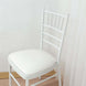 5 Pack White PU Leather Chiavari Chair Cushion Pads with Wood Backed Design