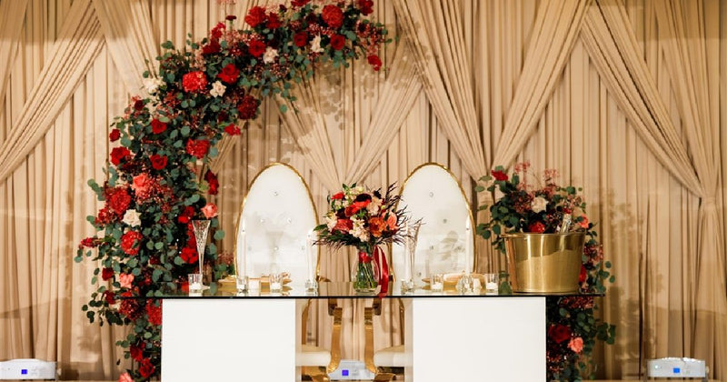 Burgundy, Red, & Gold Fall Wedding Colors