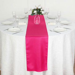 Add Elegance to Your Event with the Fuchsia Polyester Table Runner