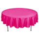 90Inch Fuchsia Polyester Round Tablecloth