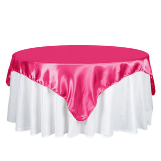 Add a Pop of Color with the Fuchsia Satin Tablecloth