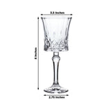 6 Pack 10oz Crystal Cut Glass Goblets Clear – Elegant Vintage Wine, Water & Cocktail Glasses