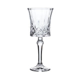 6 Pack 10oz Crystal Cut Glass Goblets Clear – Elegant Vintage Wine, Water &#whtbkgd