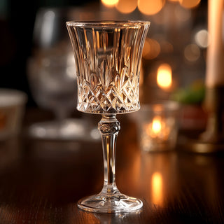 Clear Crystal Cut Goblets 9oz