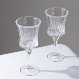 6 Pack 10oz Crystal Cut Glass Goblets Clear – Elegant Vintage Wine, Water & Cocktail Glasses
