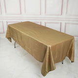 60x102Inch Gold Accordion Crinkle Taffeta Rectangle Tablecloth