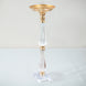 24inch Gold / Clear Acrylic Crystal Pillar Candle Stand Table Centerpiece