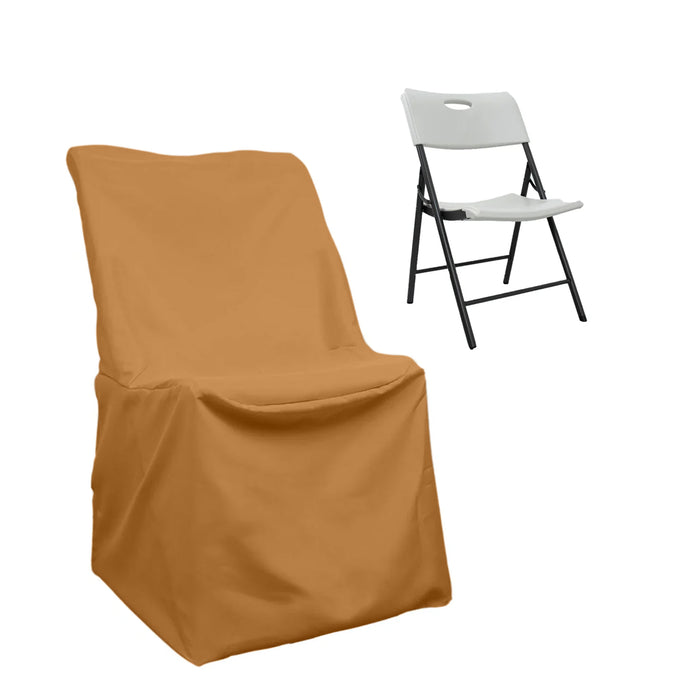 Gold Lifetime Polyester Reusable Folding Chair Cover, Durable Chair Cover