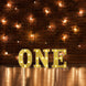 6 Gold 3D Marquee Letters | Warm White 6 LED Light Up Letters | O